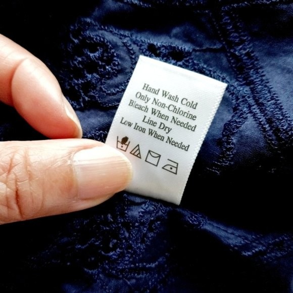 Coldwater Creek Lace Embroidered Navy tunic Top in Sz PL(14-16) - Picture 8 of 9